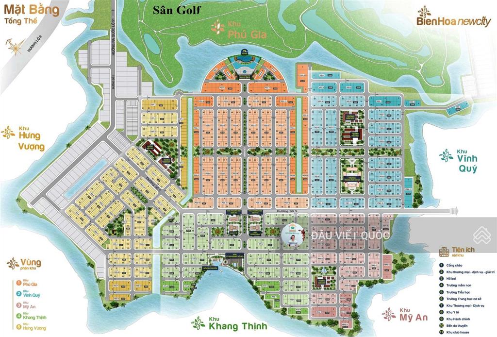 Bán lô đất nền góc 2 mặt tiền đường chính 24m, da biên hòa new city, lô kt151, khu khang thịnh