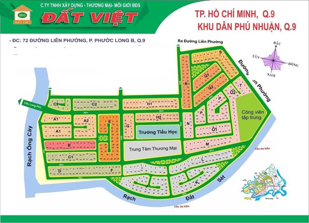 Bán nền biệt thự lô s, kdc phú nhuận, liên phường, q9 (tp thủ đức), dt 16x18m, giá 85,5 tr/m2