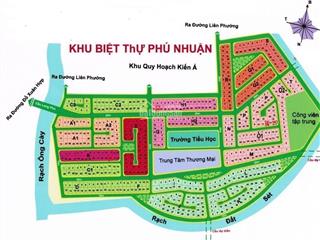 Bán đất kdc phú nhuận quận 9, lô góc 2 mặt tiền đường 20m, giá 95 tr/m2, dt 14,5x19m