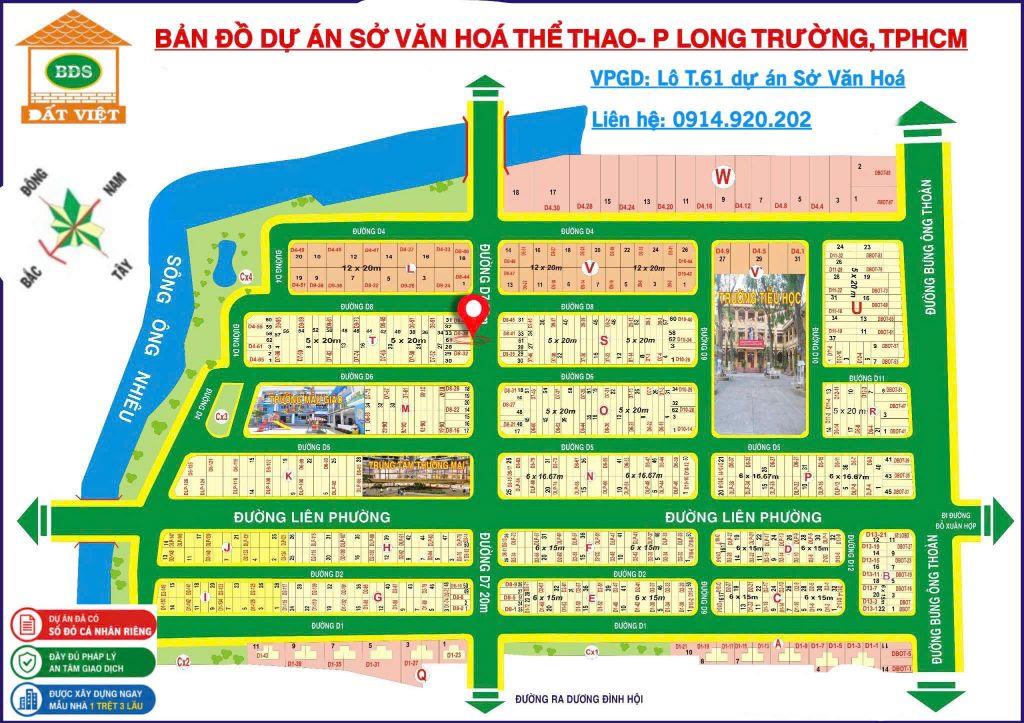 Dự án đất nền Sở Văn Hoá Thể Thao Q9! Lô S, DT 85m2. Giá rẻ 5,8 tỷ, sổ đỏ chính chủ