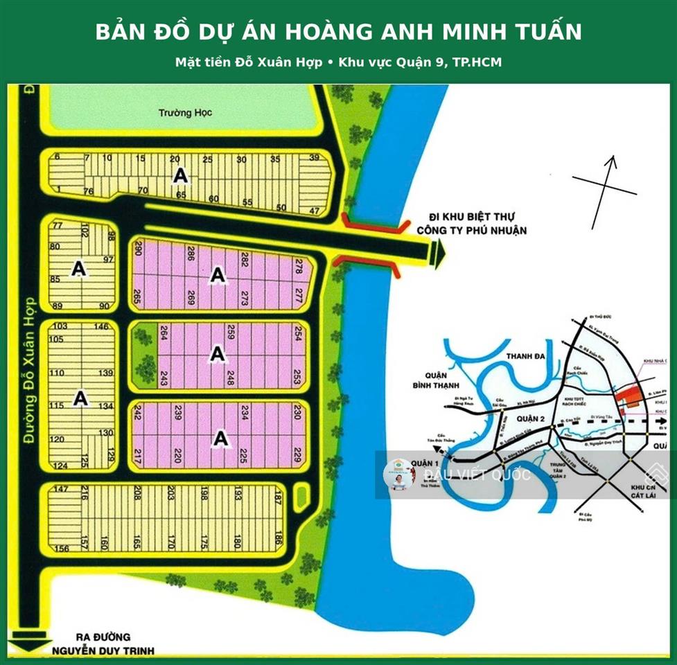 Bán đất mặt tiền đỗ xuân hợp đối diện global city, xd 6 tầng, da hoàng anh minh tuấn, sổ đỏ