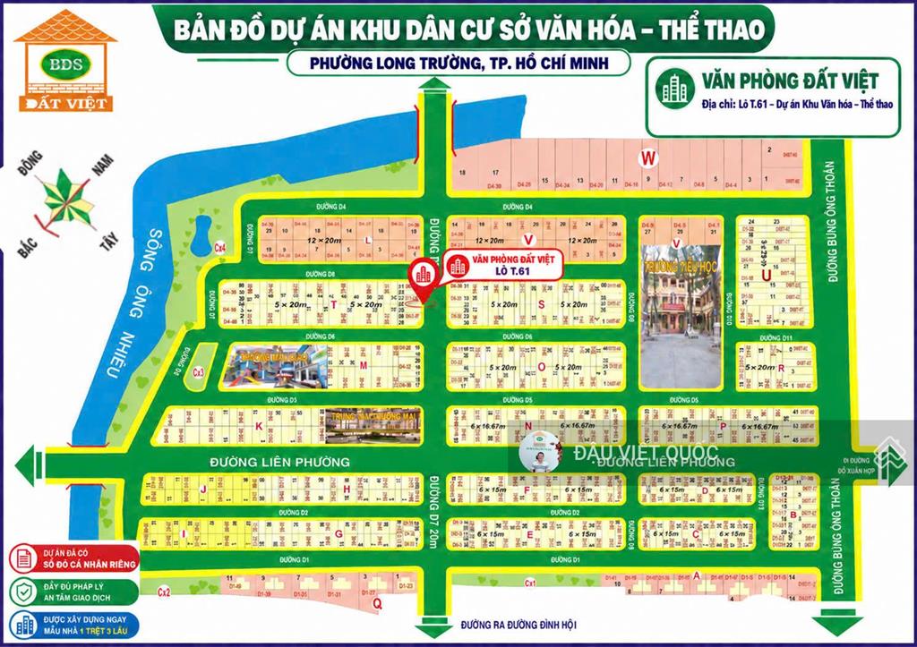 Bán lô đất giá tốt sở văn hóa thể thao q9, ngay liên phường, vị trí đẹp dự án, p. long trường