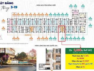 Bán căn hộ bcons solary 63m2 2,33 tỷ. 2pn2wc view đông nam thoáng mát, giá cực chất.  ngay