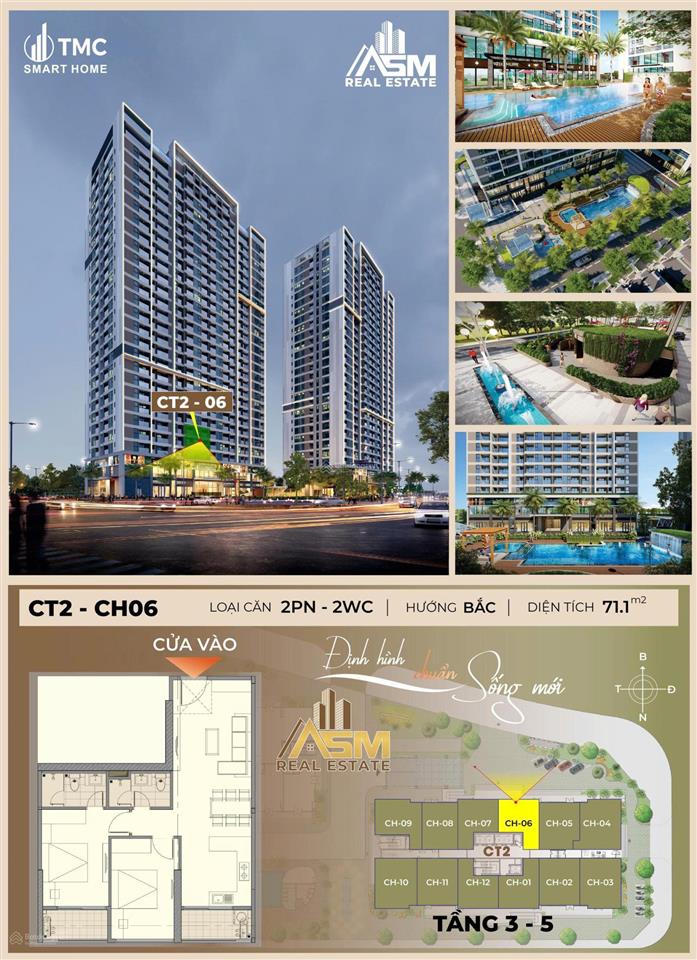 Chủ ngộp bank bán nhanh căn 71m2 thiết kế 2pn2wc hướng chính bắc, giá giảm còn 7.4tỷ full nội thất