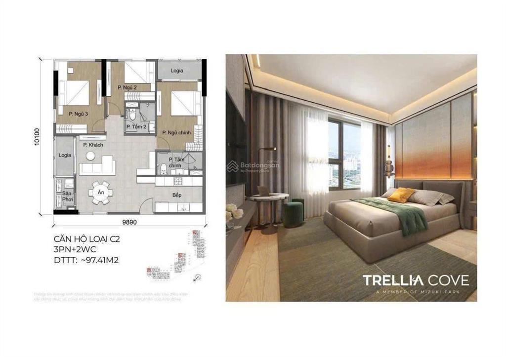 Chiết khấu 15.5% căn 2pn/2wc, giá 5 ,1 tỷ(đã vat). thanh toán 10% ký hđmb cđt nam long