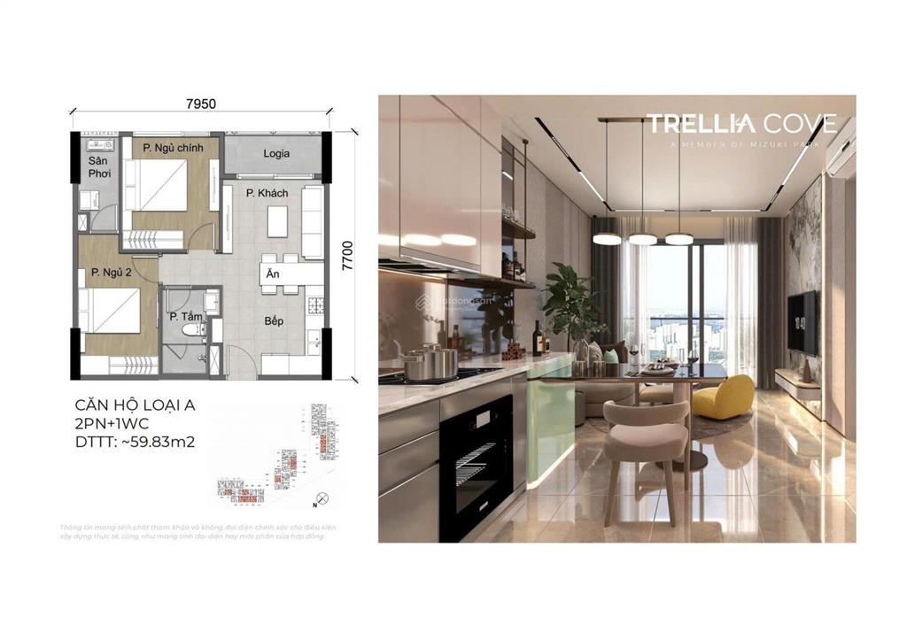 Chiết khấu 15.5% căn 2pn/2wc, giá 5 ,1 tỷ(đã vat). thanh toán 10% ký hđmb cđt nam long