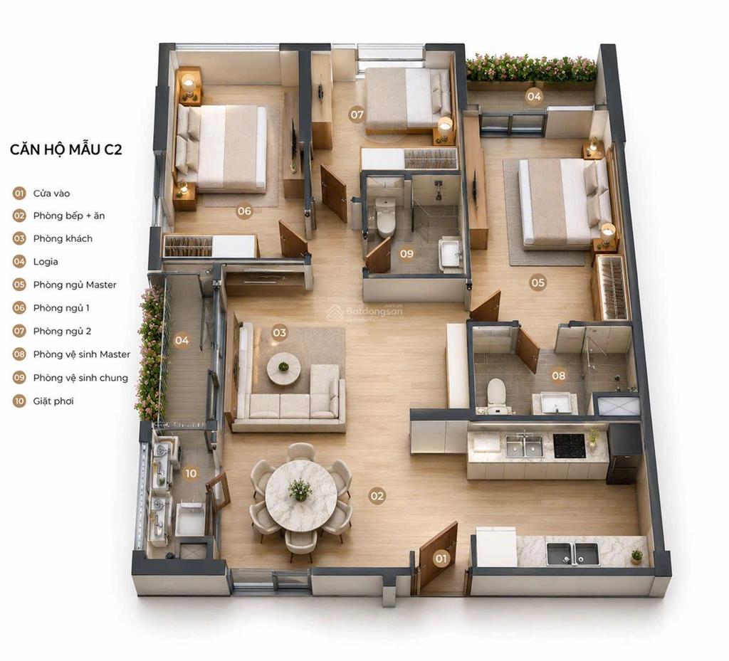 Căn hộ 3pn trellia cove, sở hữu 2 ban công 2 view sông, kênh đào thoáng mát, tầng đẹp