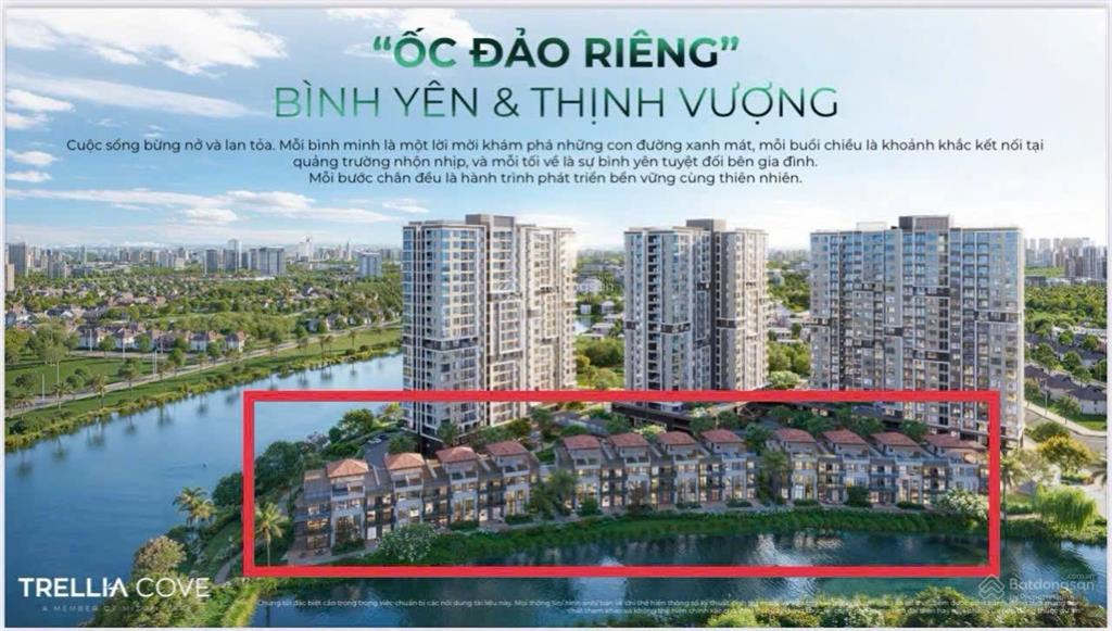 Nhà phố liền kề trellia cove  view kênh đào giá từ 18,4 tỷ