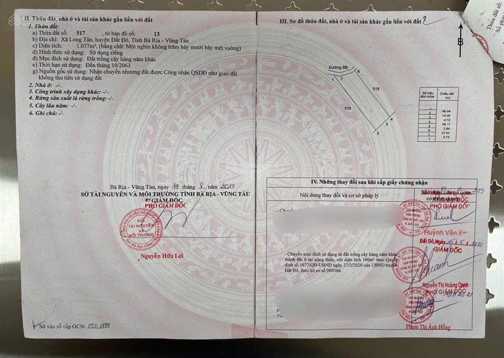 Bán nhanh đất nhà vườn long tân gần hồ suối môn, đã có 300m² thổ cư, pháp lý rõ ràng