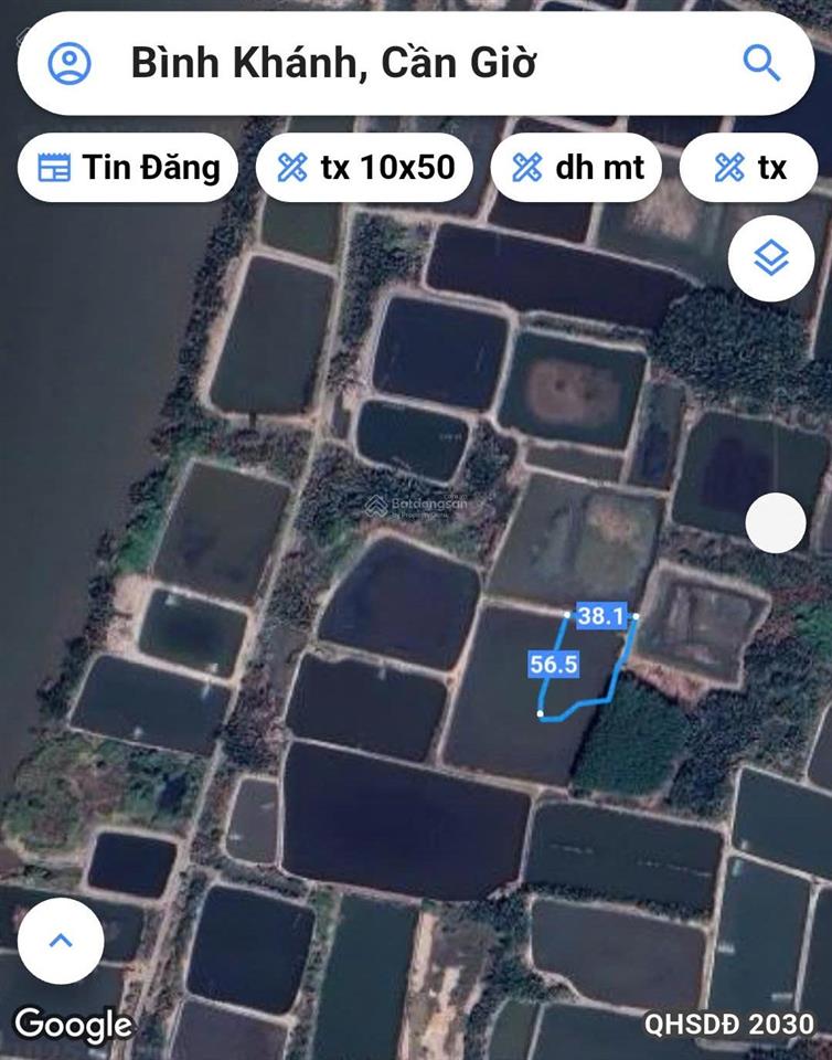 Bán đất đường trần quang quờn, xã bình khánh, quy hoạch đất ở, diện tích 2392 m2, giá 2 triệu/m2