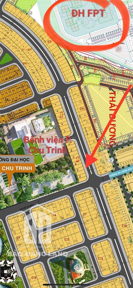 Bán lô văn tiến dũng dt 250m2 (10x25m) sát đại học fpt đường 34m giá bán đầu tư 8 tỷ 5.