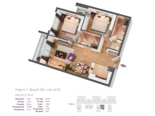 Giảm giá bán gấp ch hồ gươm plaza, hà đông. 2n2wc 76m2 có sổ, giá chỉ 4.8 tỷ, tiện ích đầy đủ