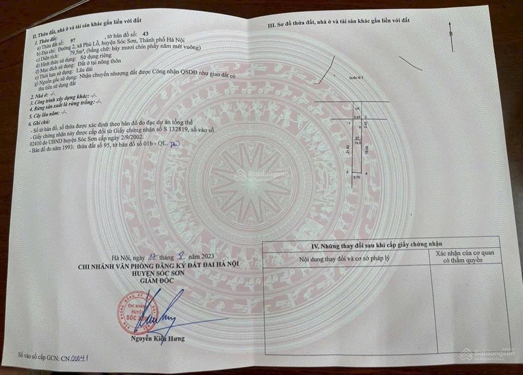 Bán mảnh đất đẹp có nhà 3 tầng , ở mặt đường 2 ,xã phủ lỗ , huyện sóc sơn, thành phố hà nội.