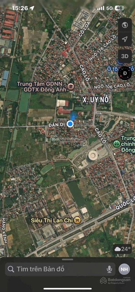 Bán mảnh đất đẹp ở thôn đản dị, xã uy nỗ, huyện đông anh, thành phố hà nội diện tích 80 m²