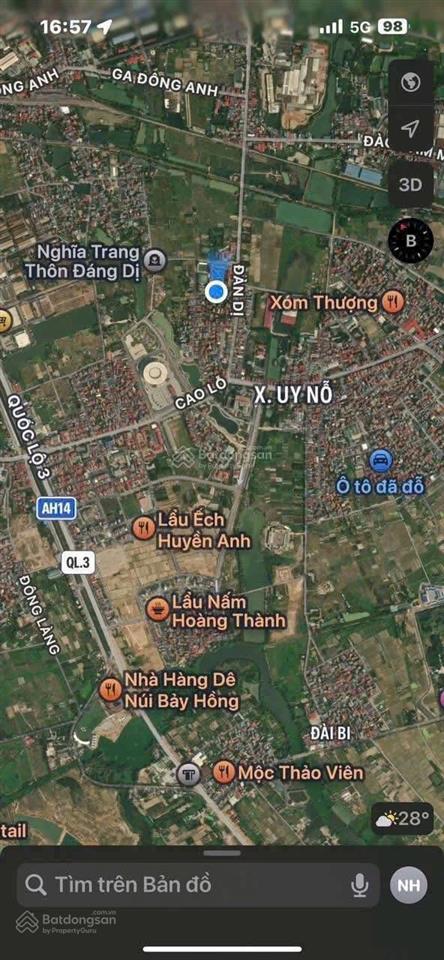 Bán mảnh đất đẹp ở thôn đản dị, xã đông anh, huyện đông anh, thành phố hà nội.
diện tích 107,5 m²