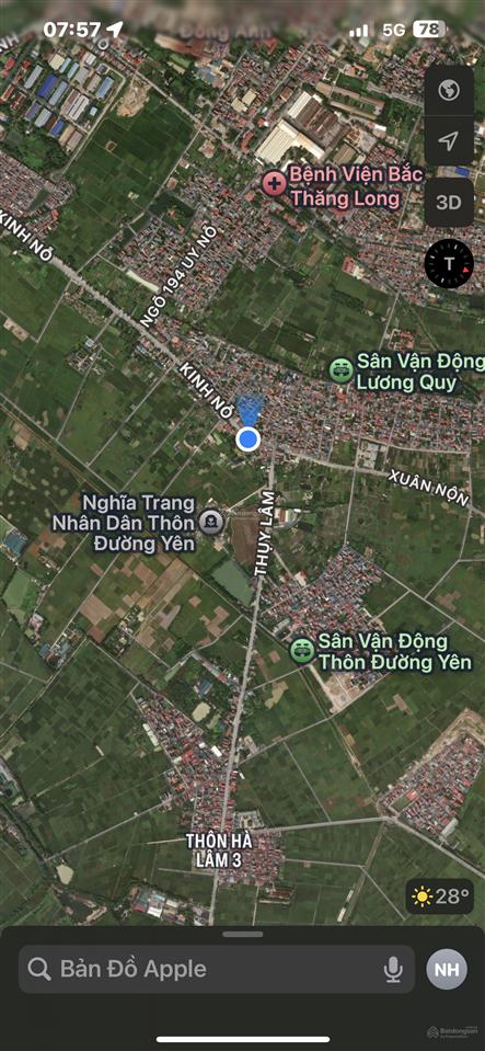 Bán mảnh đất đẹp ở thôn lương quy, xã thư lâm, thành phố hà nội. diện tích 136 m2