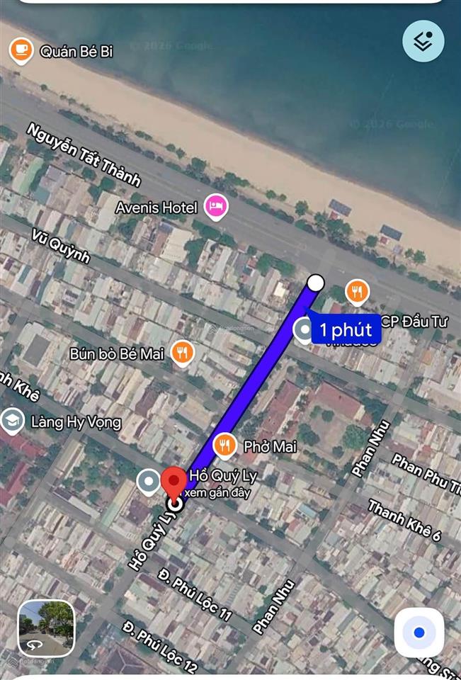 Bán đất góc 2 mặt tiền đường 10m5 & 7m5 hồ quý ly, thông biển n. tất thành cách 100m