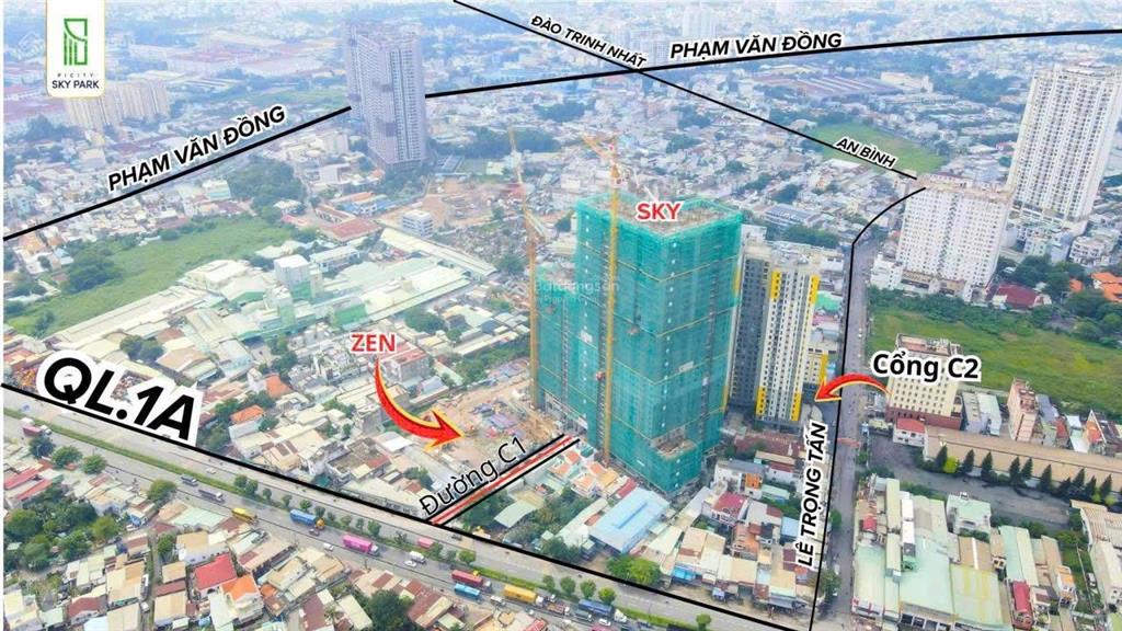 Căn hộ picity sky park, mua trực tiếp từ chủ đầu tư, 12/2026 bàn giao, căn góc full vat 3,3 tỷ.
