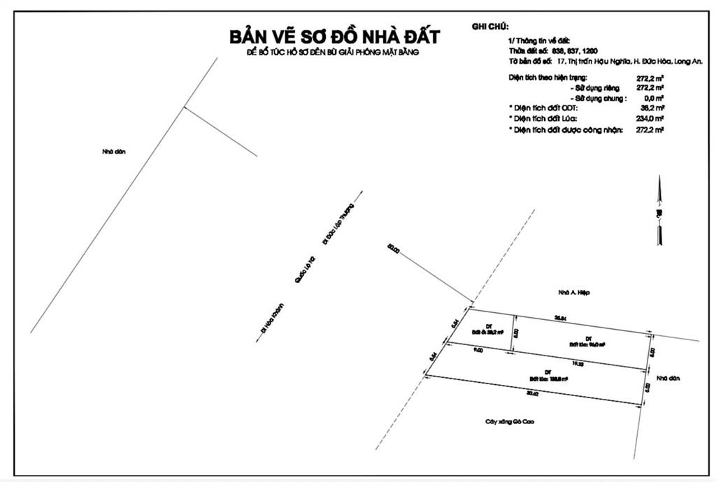 Chính chủ ngộp bán lỗ lô đất mt quốc lộ n2, tt. hậu nghĩa, tây ninh.