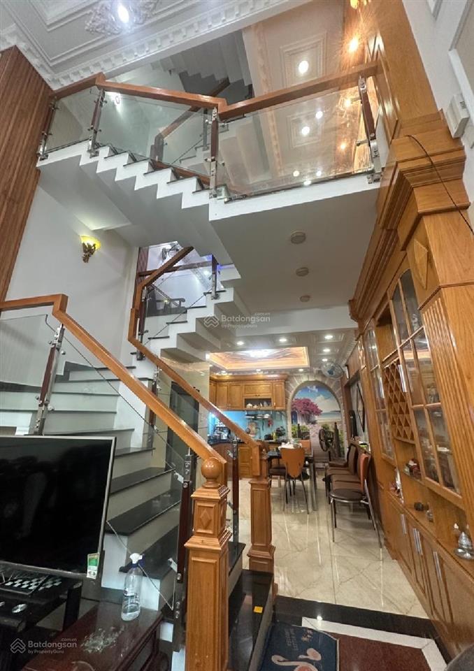Siêu phẩm tây lân  mặt tiền 8m xe hơi  4m x 19m  4 tầng đẹp lung linh  khu dân trí
