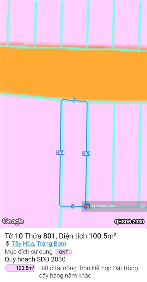 Chủ gửi 100m2 mặt tiền buôn bán ngay kcn bàu xéo và vành đai 4, nhỉnh 1 tỷ