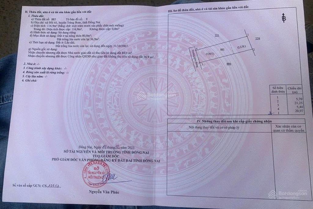 Ngộp bank 117m2, cách đường đồi 61 100m, trung tâm xã đồi 61, chỉ 780 triệu