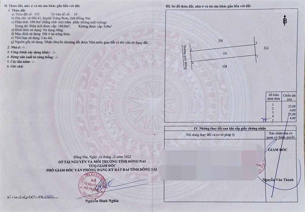 Quá rẻ cho 1 lô đất thổ cư, đường nhựa 6m, đối diện tổng kho miền đông và đại đô thị 351ha