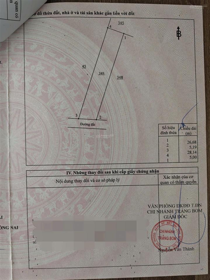 Bán gấp 137m2 đất full thổ cư, mặt tiền tây hòa 29, ngay vành đai 4 và kcn bàu xéo 500ha