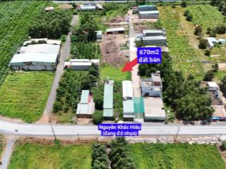 672m2 đất 1/nguyễn khắc hiếu, p. tam phước, ngay đường phùng hưng và lục quân, nhỉnh 6tr/m2