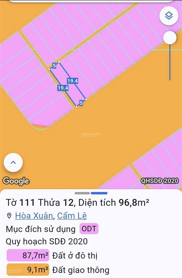 Cần bán gấp đường 15m vị trí đẹp hòa xuân
