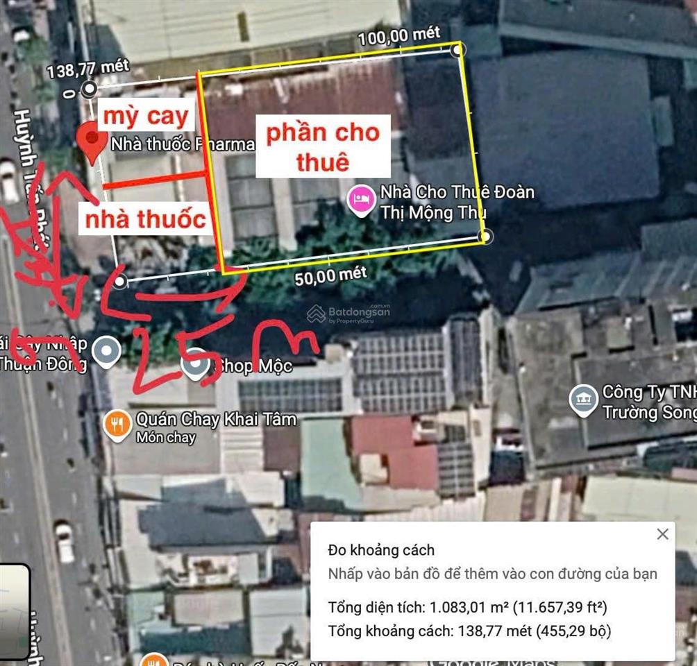 Cho thuê mb 571 huỳnh tấn phát, 180 triệu, 1200m2, q7, hcm