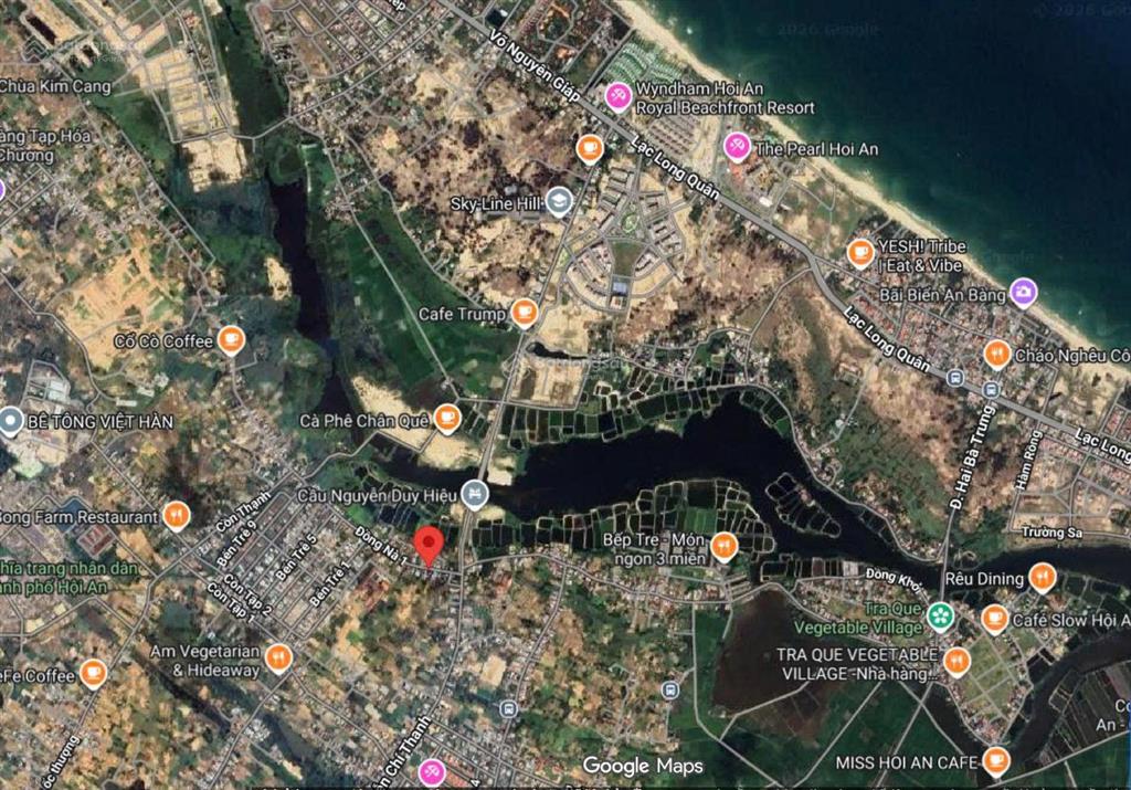 Bán lô đất 2 mặt tiền trước sau đường đồng nà 1 rộng 9m, cách phố cổ hội an 3km, gần sông biển