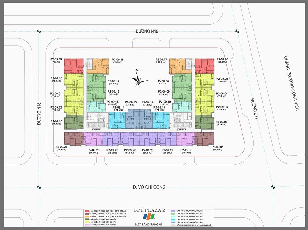 Bán nhanh căn hộ góc 2pn, dt 69m2 chung cư fpt plaza, giá 2,75 tỷ, có nội thất   0932 406 ***
