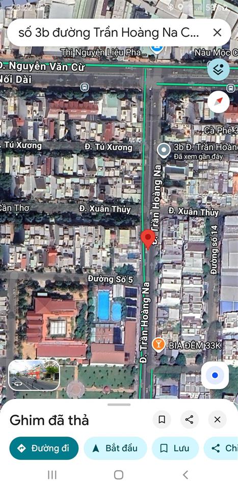 Bán nhà mặt tiền đường trần hoàng na đoạn gần nguyễn văn cừ