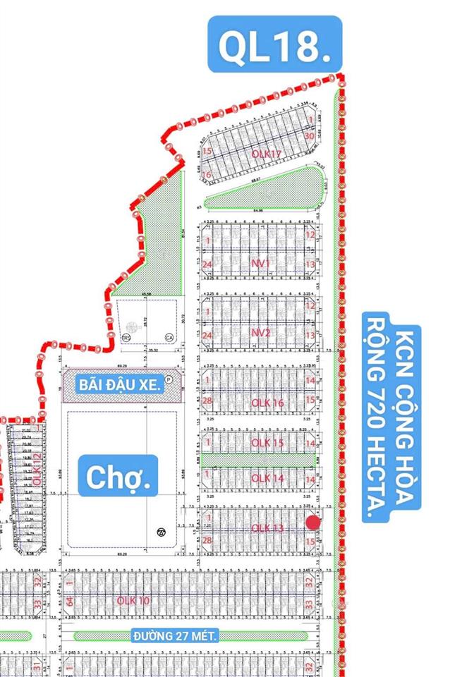 Lô góc 2 mặt tiền kinh doanh  vị trí sát kcn cộng hòa rộng 720 hecta   0965 803 ***