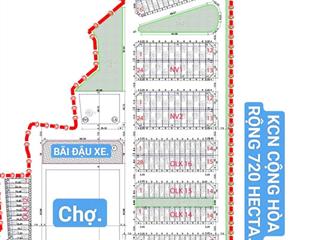 Lô góc 2 mặt tiền kinh doanh  vị trí sát kcn cộng hòa rộng 720 hecta   0965 803 ***