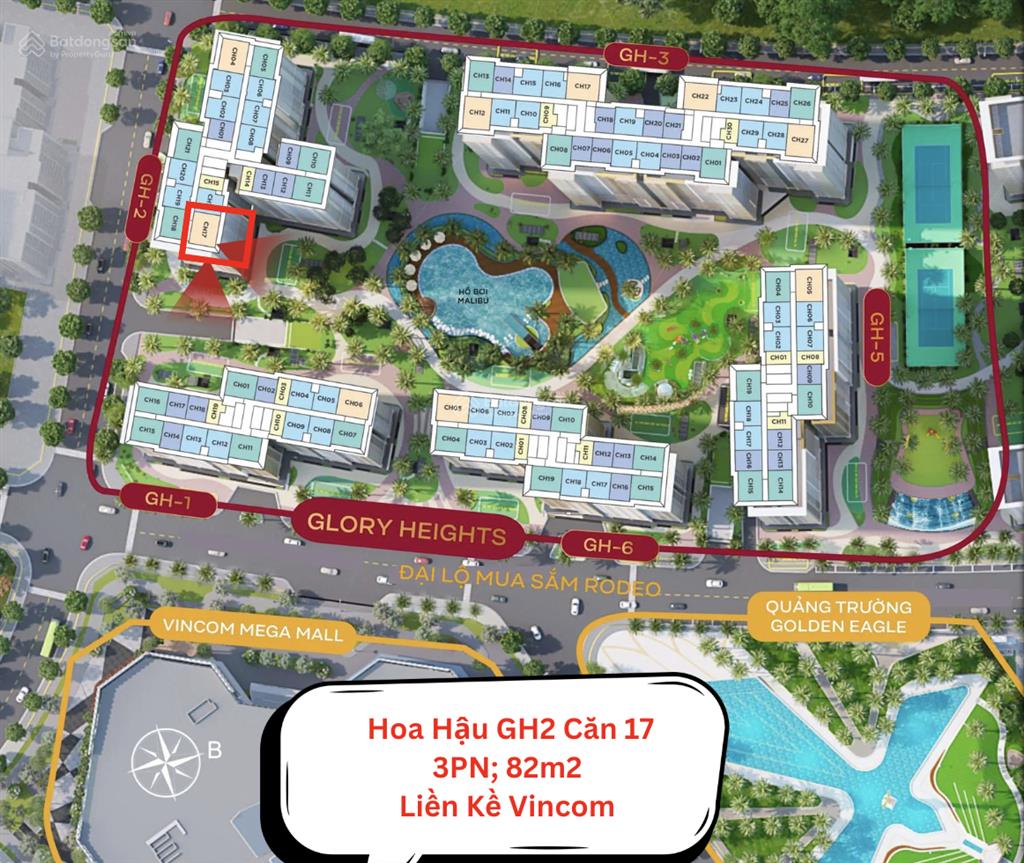 Glory heights 3 pn siêu phẩm, view hồ bơi. rẻ hơn hàng cđt 450tr.  0938 618 ***