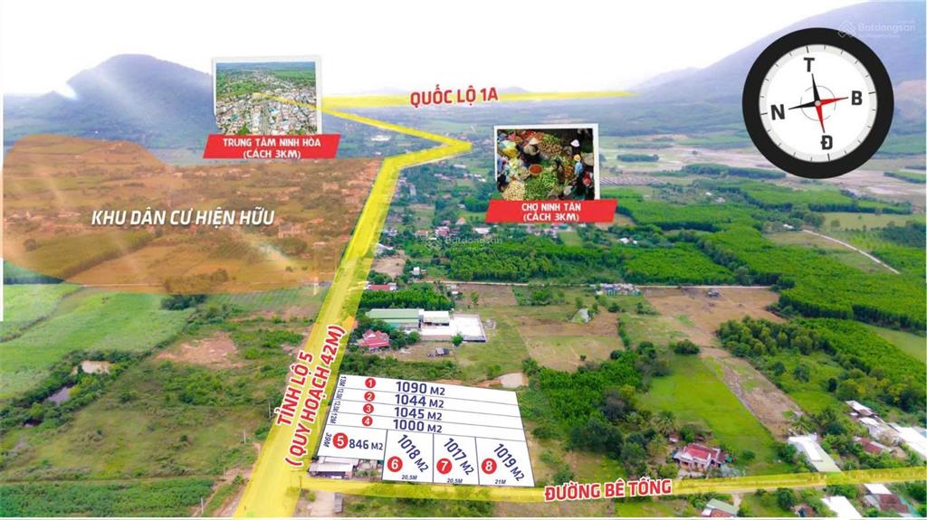 Sản phẩm duy nhất  cơ hội đầu tư sinh lời cực hiếm  độc tôn ở mặt tiền đường tỉnh lộ 5 ninh hoà 1
