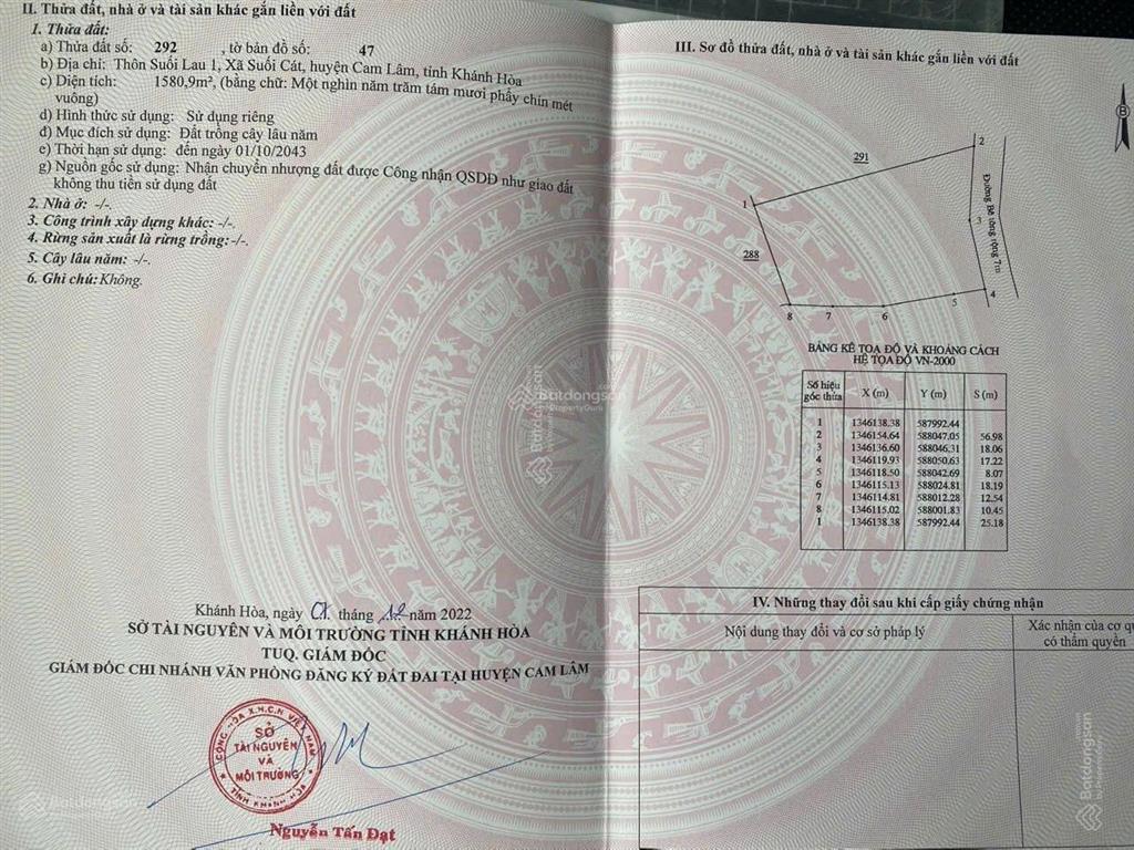 Bán đất làm kho bãi cam lâm  mặt tiền 70m  giá, 2.1 triệu / m2