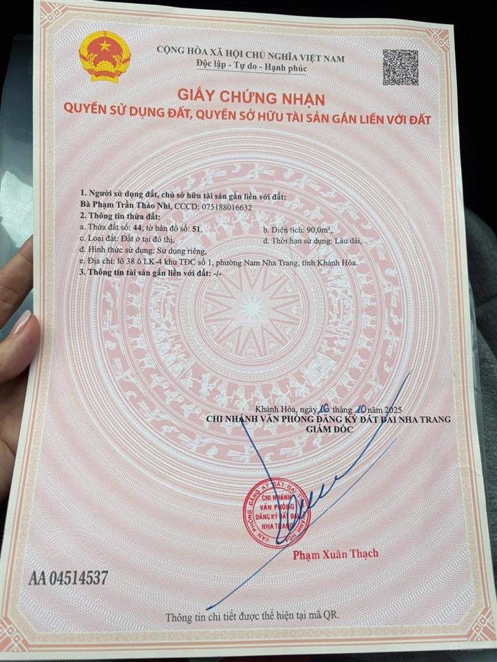 Săn hàng hiếm lô đất sổ hồng duy tại mặt tiền đường số 13, lê hồng phong 2 (đường rộng 17m)