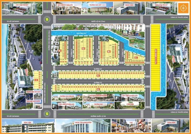 Chính chủ bán đất kdc 1b cần đước  81m2 sổ hồng riêng  hướng đông nam  sát đường nhựa n2