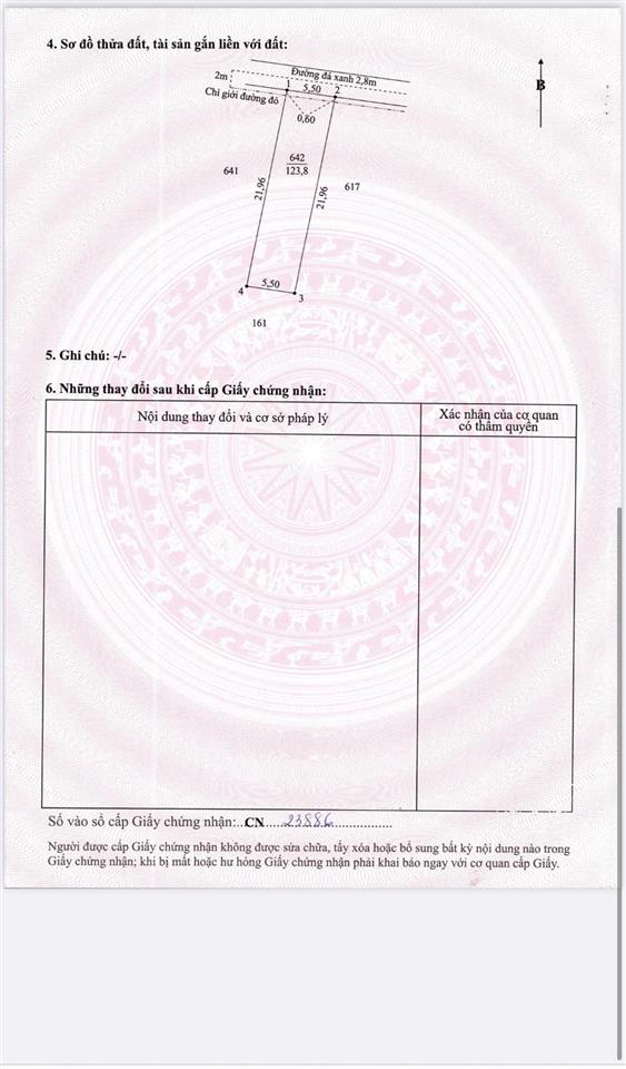Bán nền thổ 5x22,5m giá 345tr xã thạnh hoà, bến lức, long an cũ