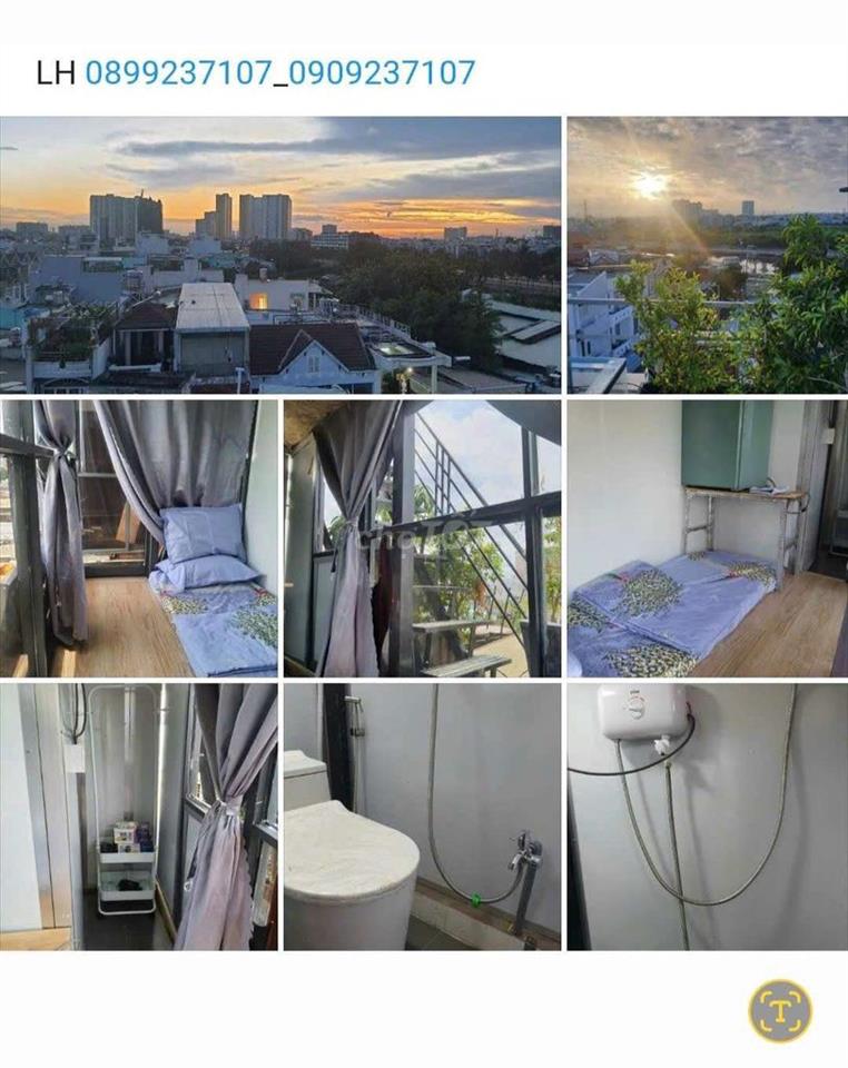 phòng penhouse view vườn full nội thất máy lạnh