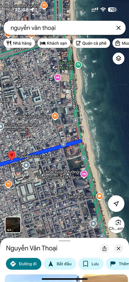 Bán lô đất tặng kèm căn nhà 3 tầng trên trục biển mỹ khê đường nguyễn văn thoại