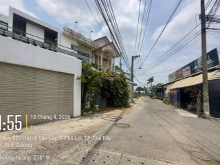 Đất mặt tiền hẻm 322 đường huỳnh văn luỹ , phú lợi  diện tích 5 x 38 thổ cư 90m