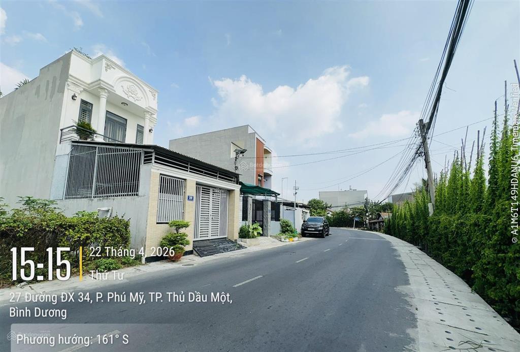 Nhà 1 trệt 1 lầu đường dx 034  phú mỹ  diện tích  5 x 56m  đường nhựa 6m