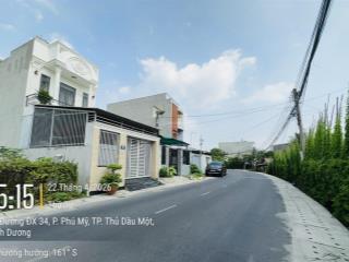 Nhà 1 trệt 1 lầu đường dx 034  phú mỹ  diện tích  5 x 56  đường nhựa 6m