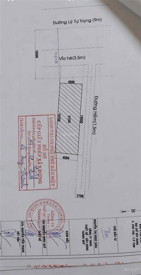 Đất mặt tiền đường lý tự trọng  trung tâm thủ dầu một