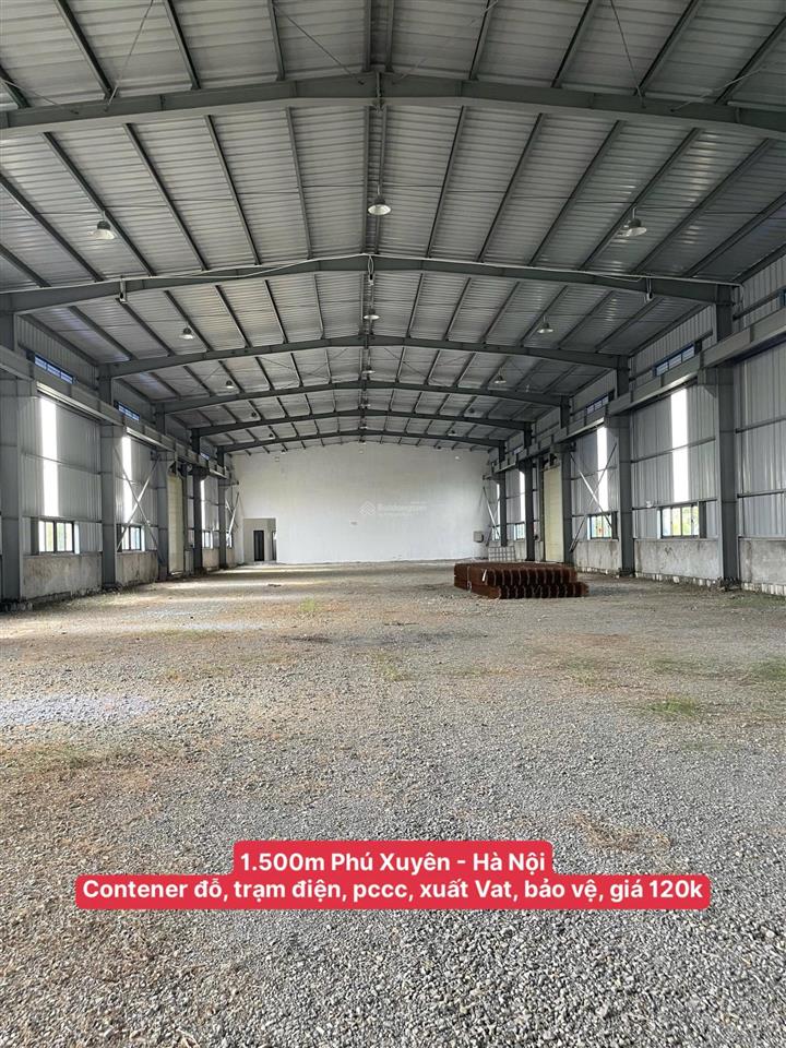 Cho thuê kho 1500m phú xuyên, hà nội