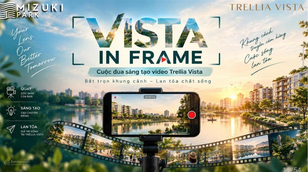 Căn hộ 2pn trellia vista 59m2 mizuki park nam long, giá 4,1 tỷ
